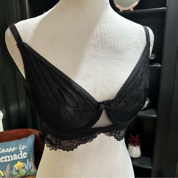Rachel by Rachel Roy Black Lace Bra Size 38C NWOT - Picture 9 of 11